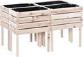 4 Pcs Raised Beds Wooden Planter Flower Shelf Wood Planter Box 19.75 L x 11.75 W x 23.5 H