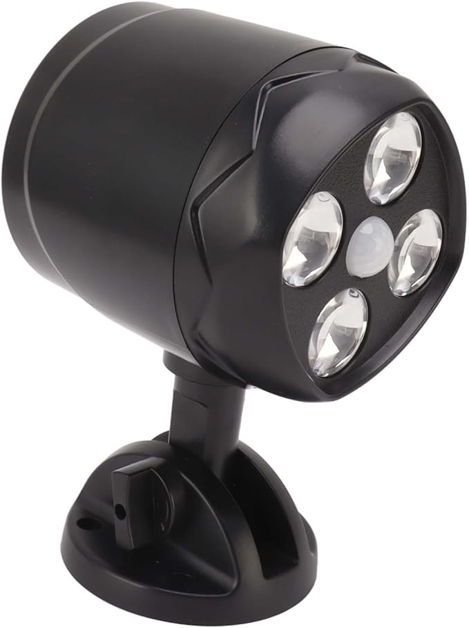 Zerodis 4 LED Outdoor Spotlight Spotlights Battery Operated Floodlight Adjustable Projection Light for Yard and Garage 4 LED Outdoor Spotlight Motion Sensor Lighting