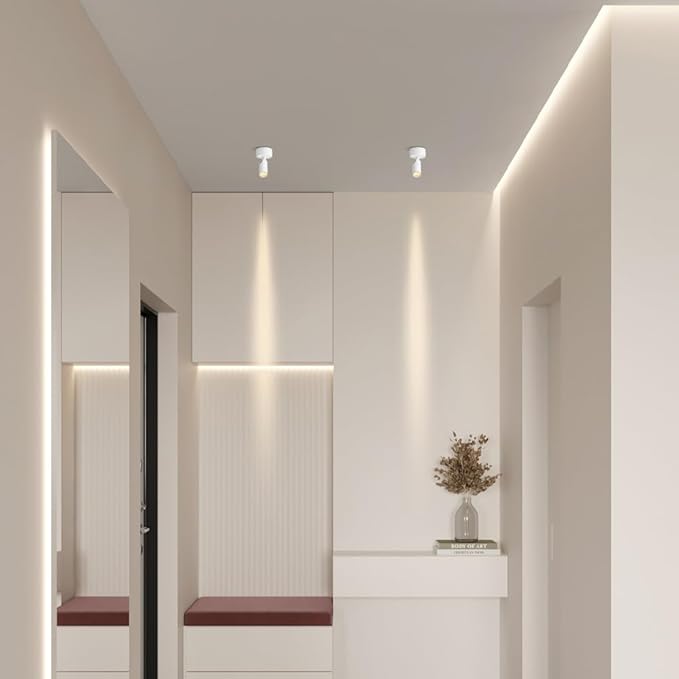 Spotlight Led Ceiling Spotlight Adjustable Spots 350°Rotation Wall Swivel Lamps Focus Lighting Fixture for Living Room Bedroom Hallway
