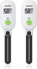 RAINPOINT Smart Digital Wireless Plant Moisture Meter Houseplant IndoorWiFi Hub NeededCapacitive ProbeLeave-in Soil Hygrometer SensorReal-time Monitor Outdoor Greenhouse Gardening(Two-Pack Set)