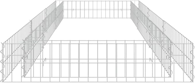 Gabion Raised BedOutdoor Garden GabionsStone BasketsPlanters Raised Vegetable BedsGalvanized Steel 118.1x39.4x7.9