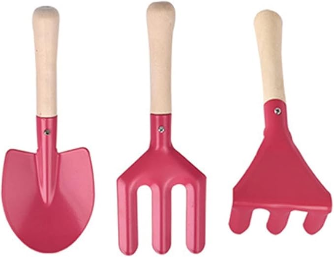 Mini Garden Tool Set 3 Piece Heavy Duty Succulent Kit for Plant Care SetIdeal Gardening Tool Kit Gifts for Parents and Kids Including Trowels Hand rake Gardening Hand Tools