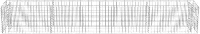 SKM Gabion Raised Bed Galvanised Steel 360x50x50 cm (Weight-22KG)