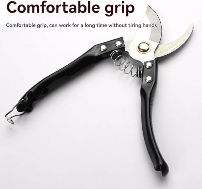 5-Piece Heavy-Duty Carbon Steel Garden Tool Set with Pruning Shears &amp Folding Saw for Gardening &amp Tree Trimming