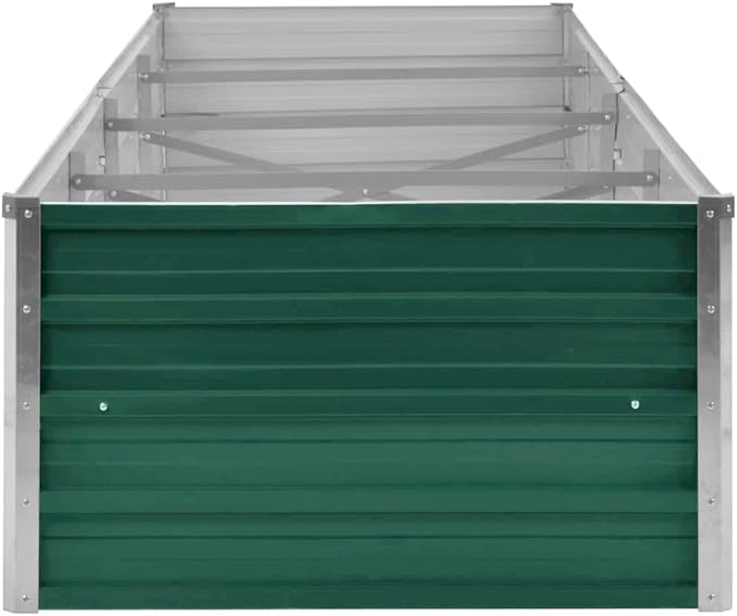 SKM Garden Raised Bed Galvanised Steel 320x80x45 cm Green (Weight-12KG)