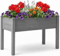 Sturdy Elevated Garden Bed with Legs for Easy Access Growing of Vegetables Herbs Flowers and Fruits Outdoors (Planter 48 * 24 * 30'' Grey)