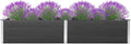 Garden Raised Bed 78.7x39.4x21.3 WPC Gray Grey 63.8 lbs