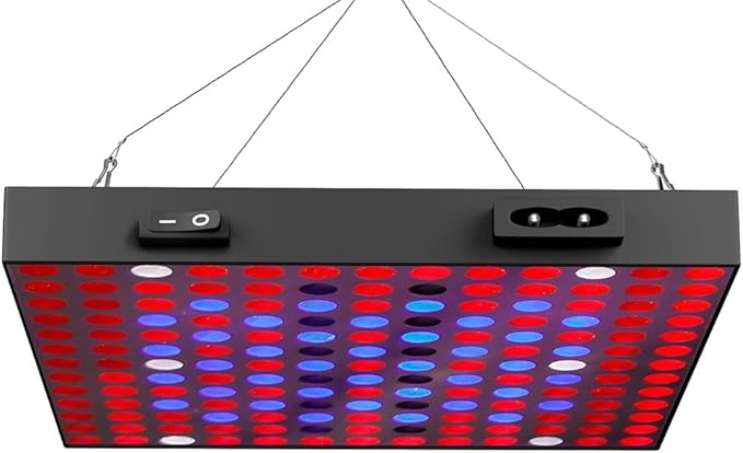 100W LED Indoor Planting Lighting UV/IR Red Blue Hydroponic Potted Moss Fill Lights 110v Greenhouse Tent Vegetable Flower Succulent Fruit Seedling Cultivation Lighting One for Four Hooks with US Plug