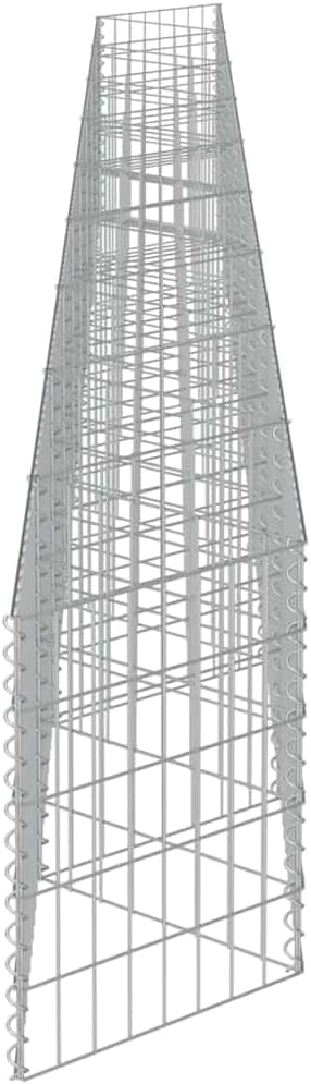 Galvanized Steel Gabion Wall Wall Basket Wire Fence Planter Cages Boxes Raised Bed Mesh Wire Wall Panel for Outdoor Landscape Lawn 248x11.8x19.7-625