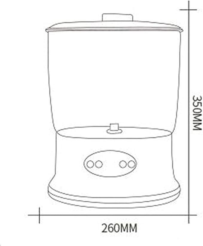 Bean Sprout Machine Automatic Bean Sprout Maker Seed Sprout Kit with Double Germination Tray Temperature Control Automatic (2layer)