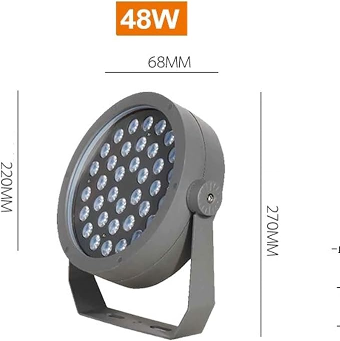 LED Round Spotlight - Low Spotlight LED Spot Outdoor Flood Light Waterproof IP65 Tree Lamps for Garden Lawn Terrace Villas Path Park Landscape LightingWhite-48W-