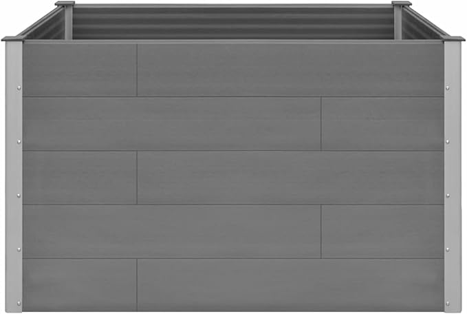 qiangxing Garden Raised Bed Planter Raised Beds Raised Planter Box Planters for Outdoor Plants Garden Beds WPC 59.1x39.4x35.8 Gray
