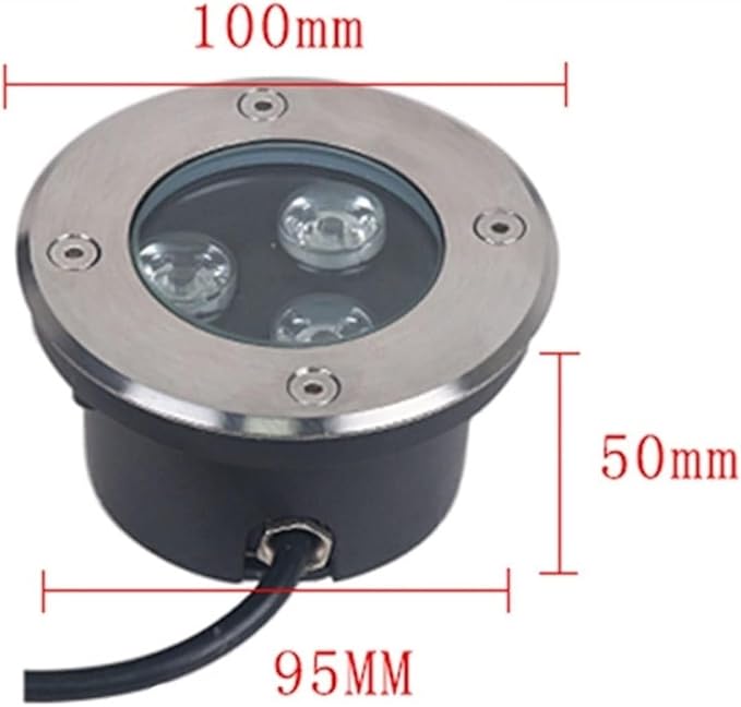 4PCS LED Beam Spotlight - 3W Outdoor SpotlightUnderground Light LED Ultra-Thin Recessed Patio Floor Light IP67 Waterproof Landscape Lights Built-in Floor LaWarm-85-265V