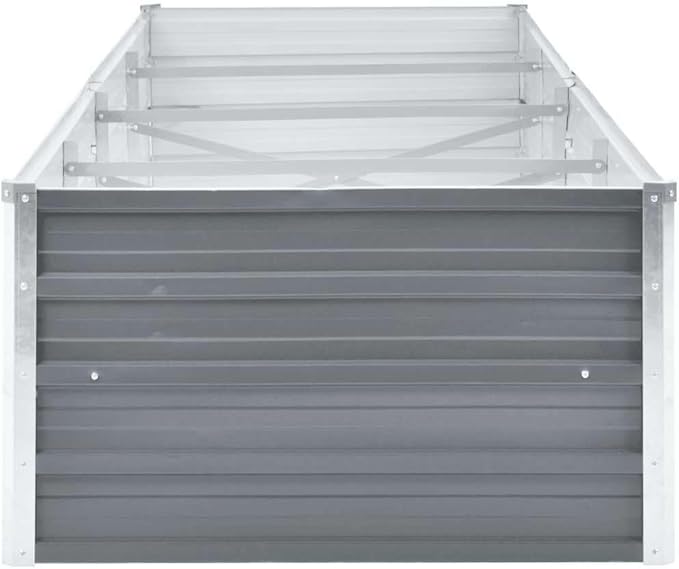SKM Raised Bed Grey Galvanized Steel 126.0 x 31.5 x 17.7 inGrey (Weight 24.52KG)
