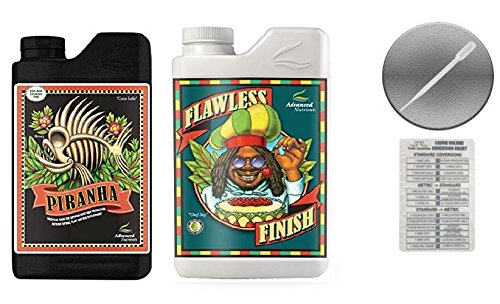 Advanced Nutrients Voodoo Juice and Piranha 1 Liter Bundle with Conversion Chart and 3ml Pipette