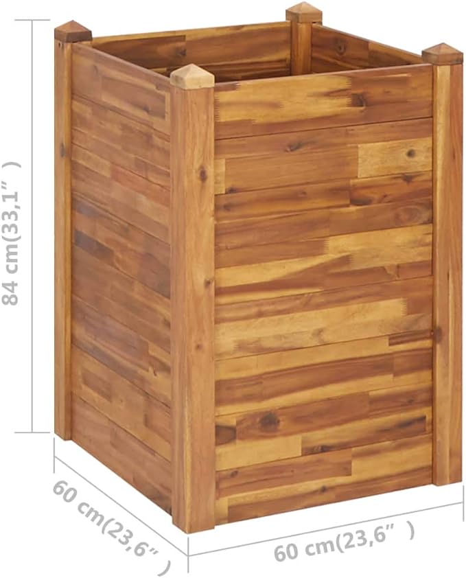 Wooden Bucket Barrel Planters Garden Raised Bed Flower Planters Pots Boxes Container Plant Vegetable Bed with Open Bottom Lawn Backyard Outdoor Patio Decor 23.6x23.6x33.1