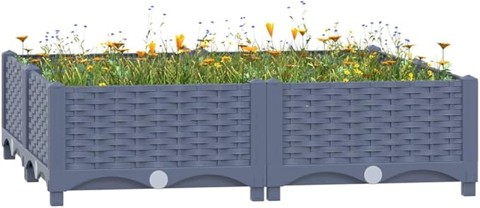 SKM Raised Bed 80x80x23 cm Polypropylene (Weight-11KG)