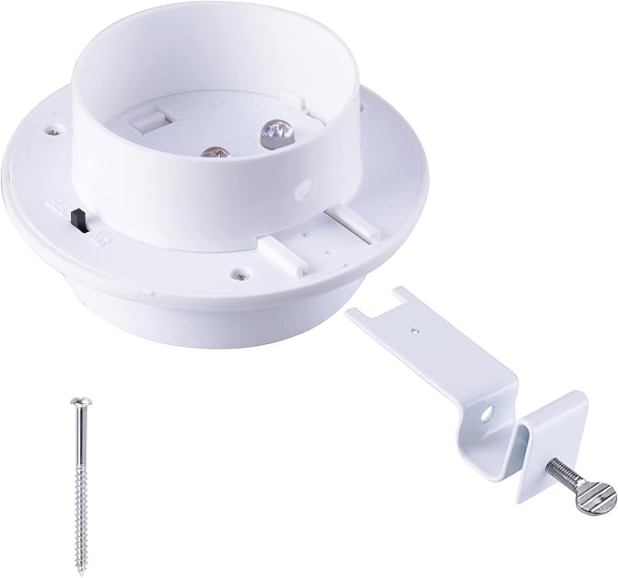 Yescom Outdoor 3 LED Solar Power Garden Gutter Light IP44 Cool White Yard Doorway Fence Lamp with Bracket