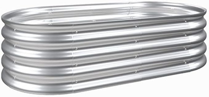 Beaunicorn 1Pcs 4x2x1ft Galvanized Raised Garden Bed Heavy Duty Planter Raised Beds for Outdoor for VegetablesFlowers &ampHerbs Rust-Resistant Metal Garden Bed Easy Assembly