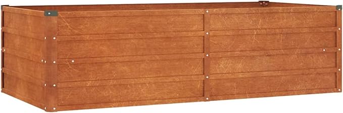 Raised Bed Rusty 160 x 80 x 45 cm Corten Steel Composter Garden Tomato Pot Raised Beds for Garden Metal