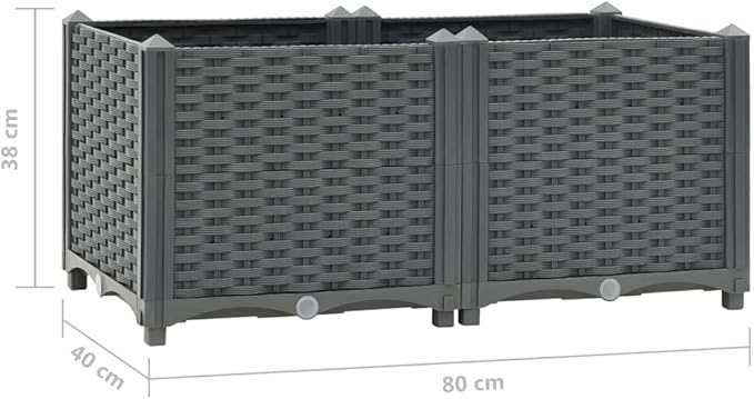YAFF Raised Bed 31.5x15.7x15 Polypropylene (11.396lbs)