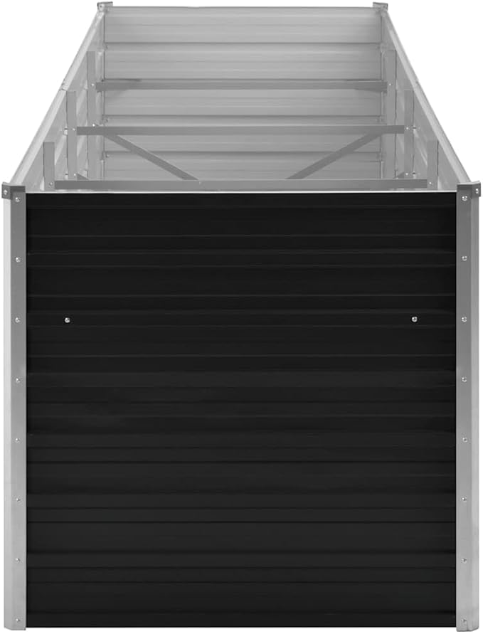 Raised Garden Bed 126 x 31.5 x 30.3 Galvanized Steel Planter Box Outdoor Elevated Raised Bed for Vegetables Flowers and Herbs - Large Garden Planter for Patio Balcony and Garden Use