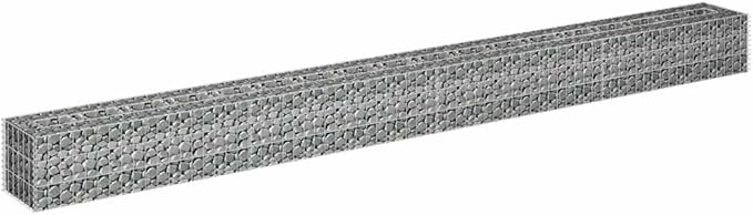 Gabion Raised Bed Silver Galvanized Steel Large Gardening Pot Outdoor Plant Pot for Garden Balcony