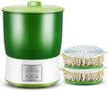 2 Layers Automatic Sprouts Growing Kit Intelligent Automatic Bean Sprouts Maker Healthy Material for SoybeanMung Bean Soybean Mung Bean Red