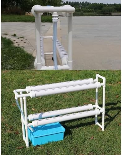 Hydroponics Indoor Garden Kit Aeroponics Growing System with Pump and Movable Water Tank Ideal for Cultivating Herbs Fruits and Vegetables Indoors
