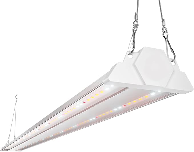 FREELICHT 1 Pack 4ft LED Grow Light 60W (350W Equivalent) Sunlike Full Spectrum Integrated Plant Light for Hydroponic Indoor Plant Seedling Veg and Flower Plug in with On/Off Switch