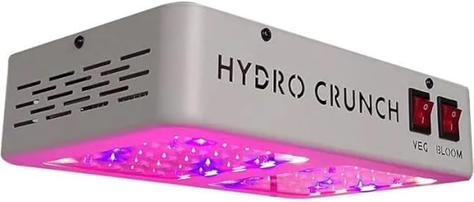 Hydro Crunch Two Led Grow Light with High Yield Diodes Full Spectrum LED Grow Lights for Indoor Plants Greenhouse Veg Bloom Light Hydroponic Grow Lamp (600 W) Two Lights Included.