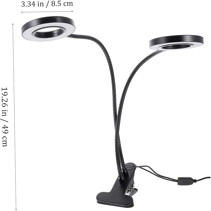 Indoor Grow Light Led Plant Lamp Dimmable and Colorful Cycle for Germination 5v Dual-Head Clip-House Plants