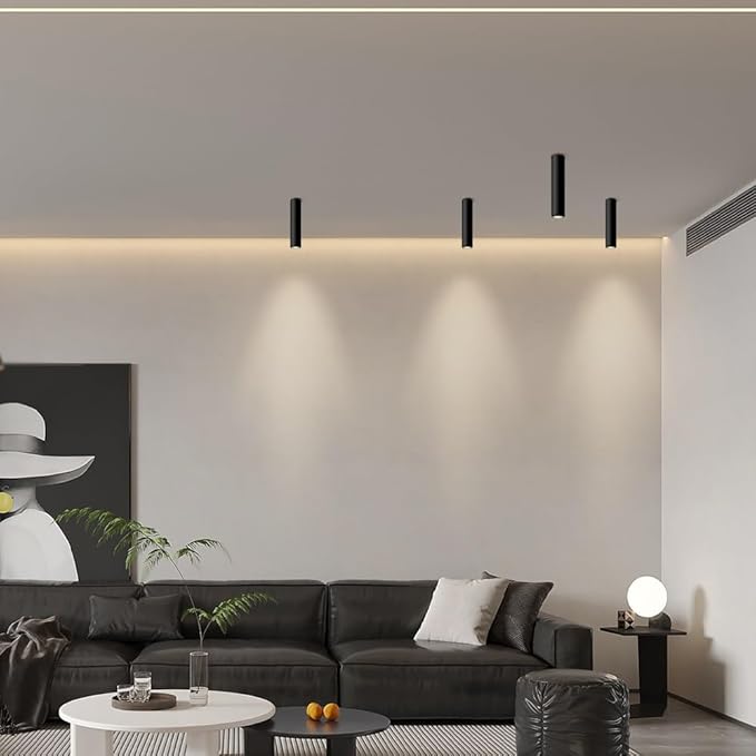 7w Led Zoomable Ceiling Spotlight Exposed Mounted Spot Adjustable Beam Angle 15°–60° Directio l Spotlights for Corridor Living Room Artwork