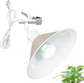Clip Mount 5.9Ft Plug in Timing Cord Plant Light Full Spectrum White Light White Base Khaki Metal Shade Adjusted Angle Simple Clamp Light for Indoor Plants