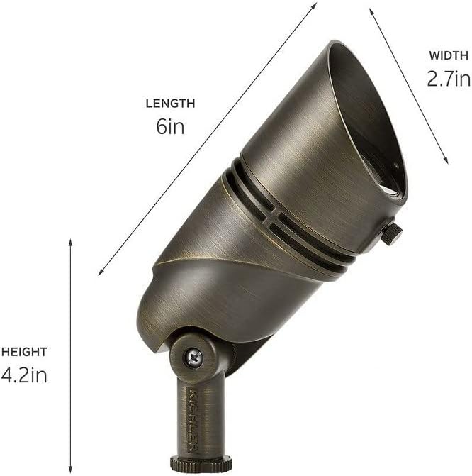 Kichler 16162AZT50 Accent 1-Light 18 Watts Textured Architectural Bronze