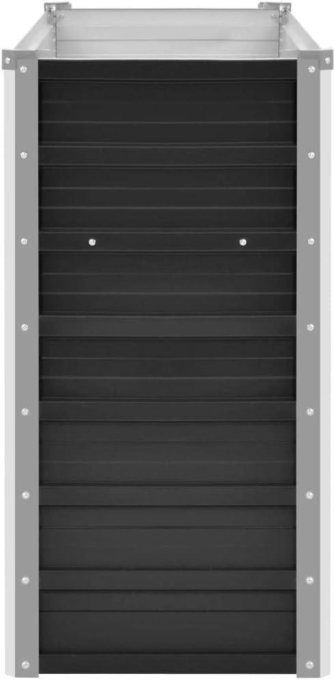 Garden Raised Bed Anthracite 63x15.7x30.3 Galvanized Steel