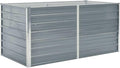 SKM Raised Garden Bed Grey Galvanized Steel 63x31.5x30.3 in DurableGrey (Weight 19.84KG)