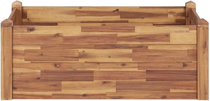 SKM Garden Raised Bed 43.3x23.6x17.3 Solid Acacia Wood