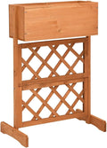 17.7 Firwood Garden Trellis Planter Raised Box for Climbing Plants Patio Balcony