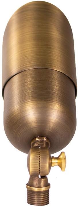 12V LogiSpot Brass Outdoor Spotlight (Bronze) for Low Voltage Landscape Lighting of Yard Lawn Garden Patio Trees &amp House