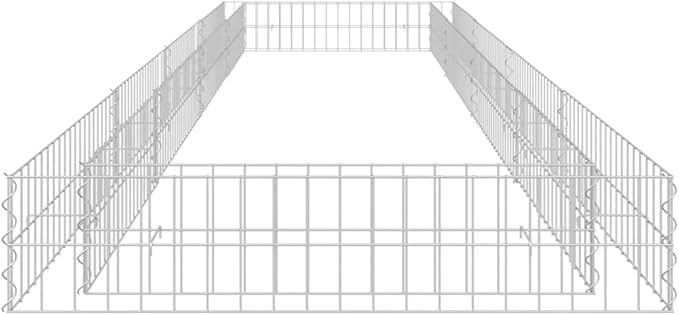 SKM Gabion Raised Bed Galvanized Steel 157.5x39.4x7.9