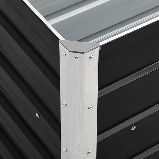 Garden Raised Bed Galvanized Steel 94.5x15.7x17.7 AnthraciteWeight:17.42lbs47047