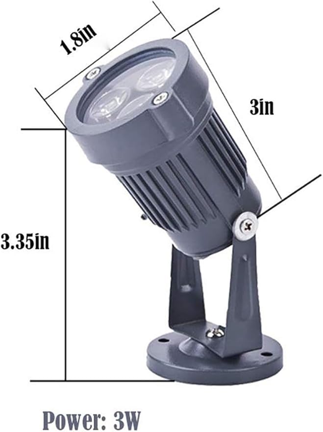 4PCS IP65 Waterproof Lighting Garden Lights - 3W Lawn Light LED Outdoor Spotlight Floodlight Advertising Signs Projection Disc Spotlights(White)