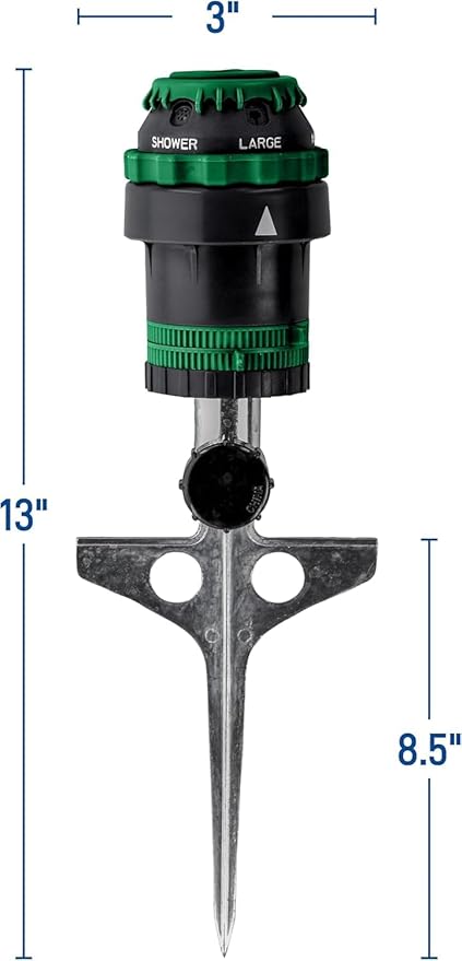 Generic Mechanical Water Timer with 2‑Pack H2O‑6 Gear‑Drive Sprinklers – Timed Watering up to 120 Minutes &amp Adjustable Spray Patterns