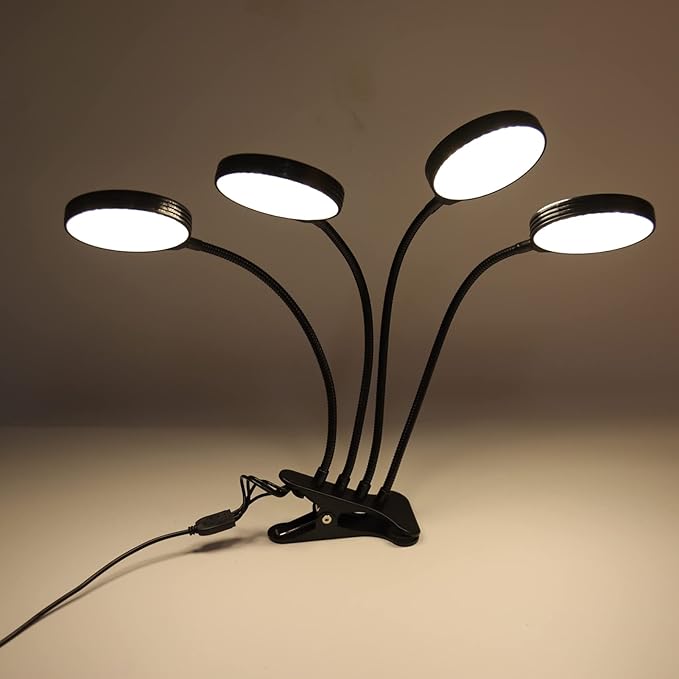 Fafeicy 60W LED Plant Grow Light On Grow Lamp Flexible 360° Bendable 5 Dimmable Modes 3 Fill Light Modes USB Powered with Design for Indoor Outdoor Plants