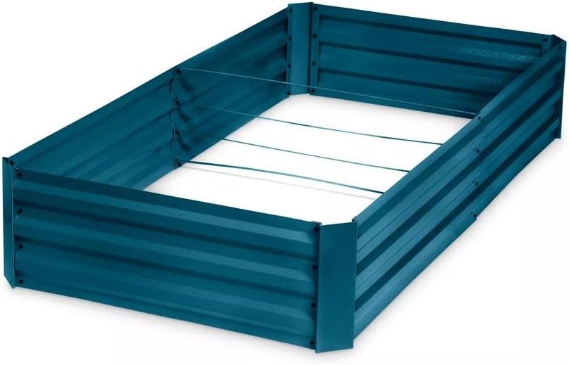 Gardener's Supply Company Metal Raised Garden Bed | Sturdy Corrugated Galvanized Steel Outdoor Planter Box Extra Deep for Rooted Plants Herbs &amp Vegetables | 34 W x 68 L x 12 H