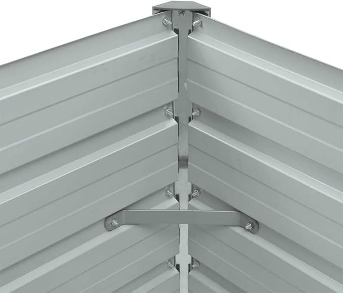 Raised Bed Gray Galvanized Steel Indoor Plant Holders Cactus planters Succulent containers for Garden Outdoor 39.4 x 15.7 x 17.7 in Raised Bed