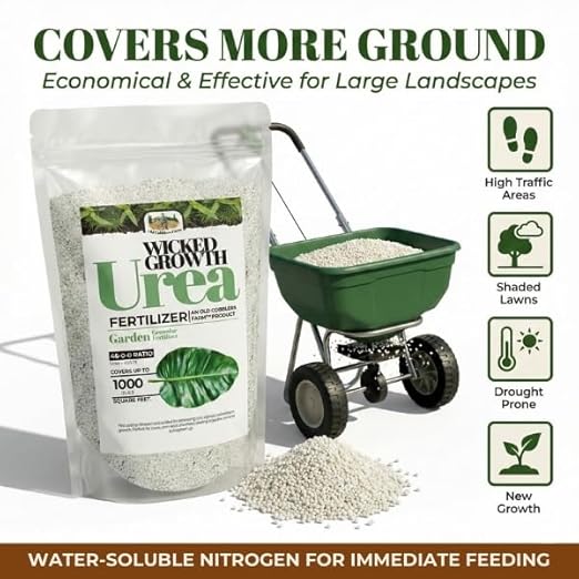 Old Cobblers Farm™ Wicked Growth High-Efficiency 46-0-0 Fertilizer - Urea - Fast-Acting Nitrogen Source for Lush Growth in Gardens &amp Farms -Soluble (5 lbs | 10 lbs | 15 lbs | 20 lbs) (20lbs)