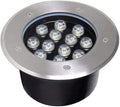 12W Outdoor Garden Landscape Lighting Stainless Steel Landscape Spotlights Pathway Illumination for Yard Lawn Walkway Driveway/Warm Light