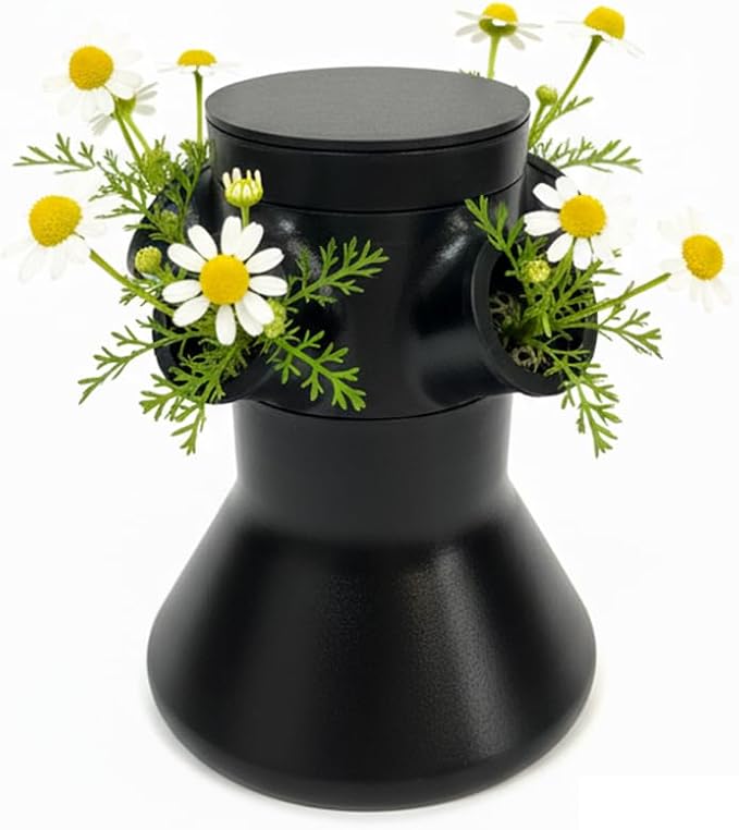 Hydroponic Mini Garden System for Desktop Plants Complete Indoor Garden with Nutrients Seeds &amp Accessories (Black + Light)